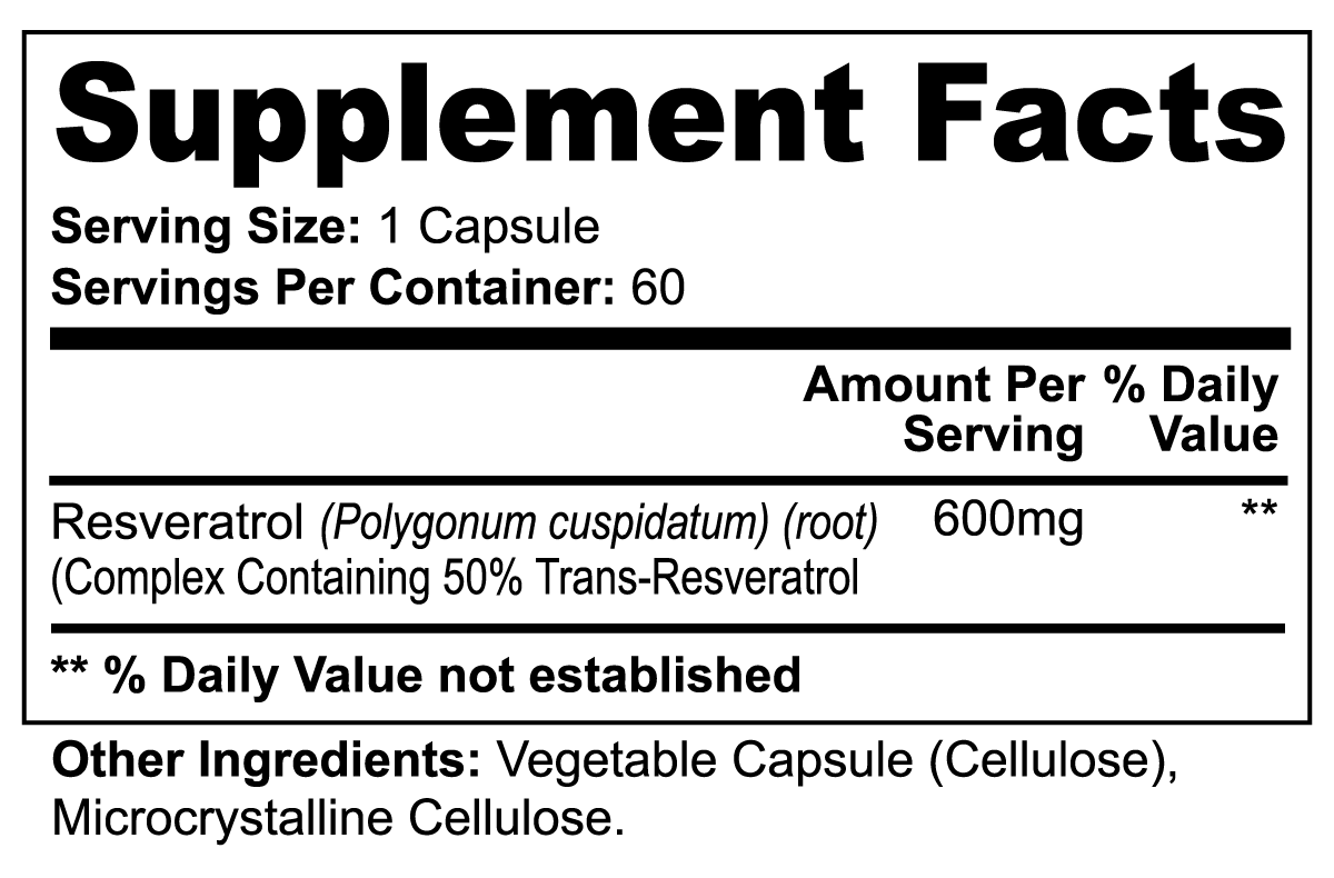 Vitalle+ Resveratrol 50% 600mg