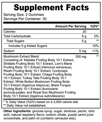 Vitalle+ Mushroom Extract Complex Gummies