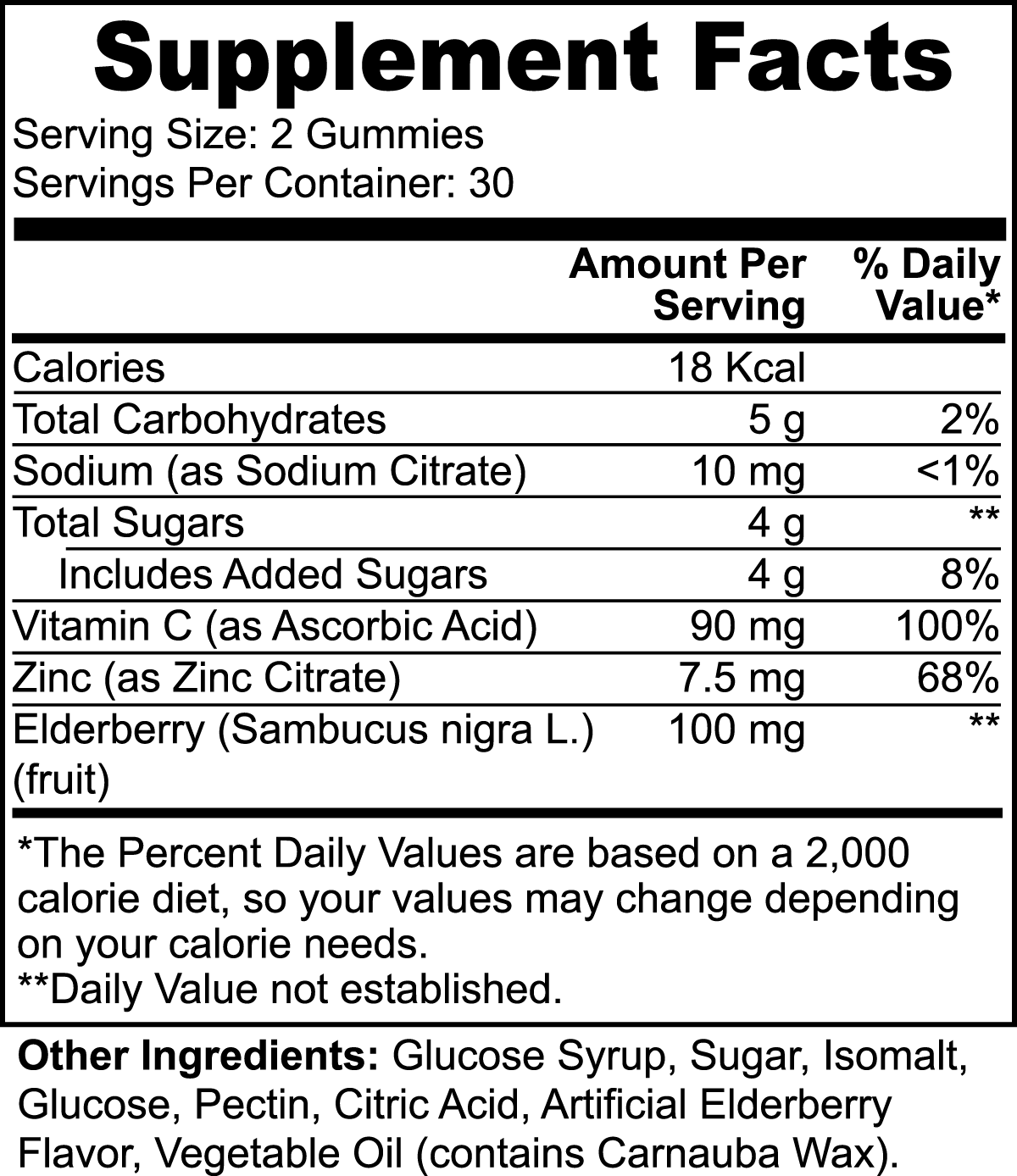 Vitalle+ Elderberry & Vitamin C Gummies