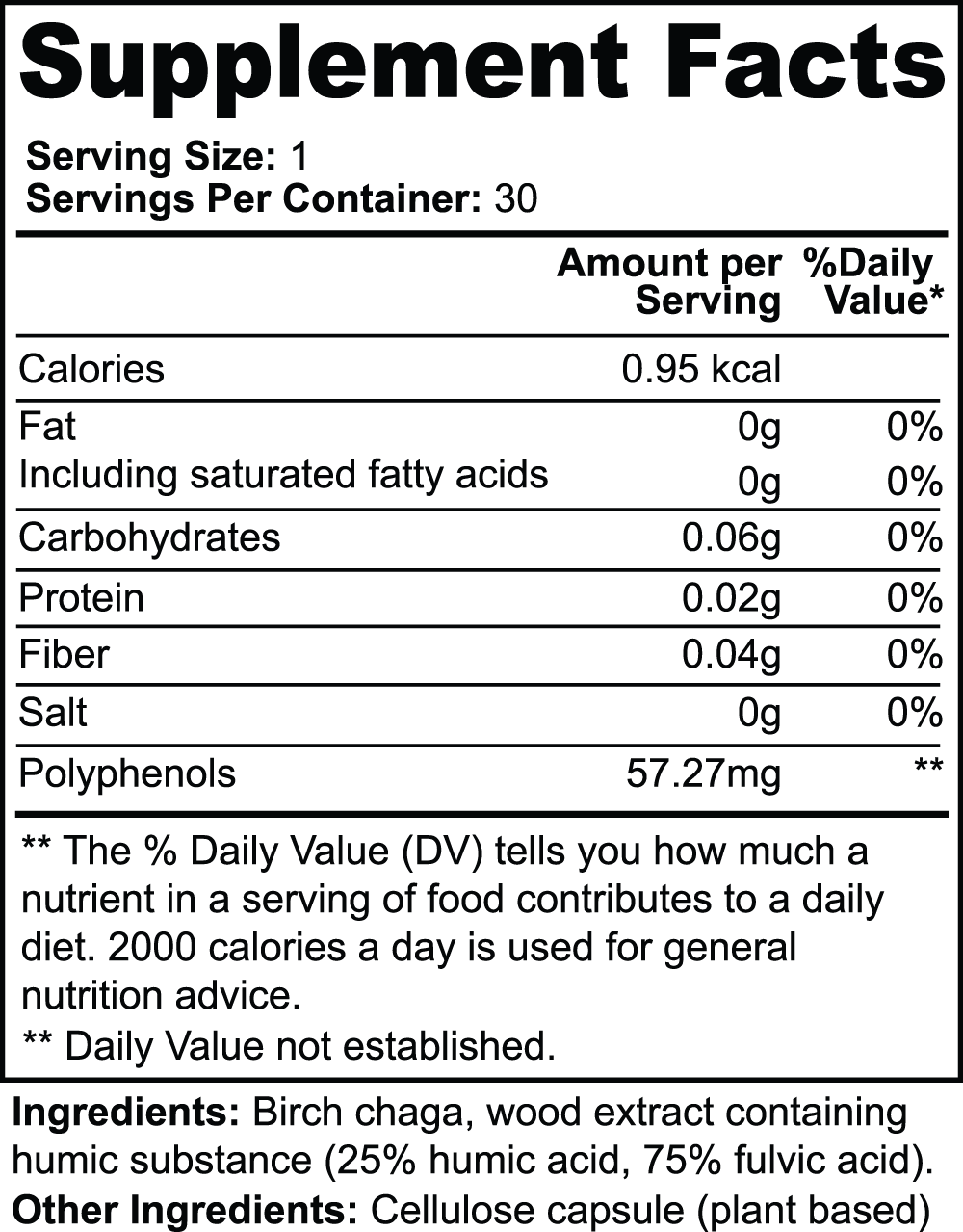 Vitalle+ Birch Chaga Microbiome Wellness Capsules